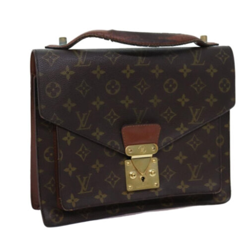 LOUIS VUITTON Monceau 28 Hand Bag Monogram Leather Brown France - Picture 1 of 1